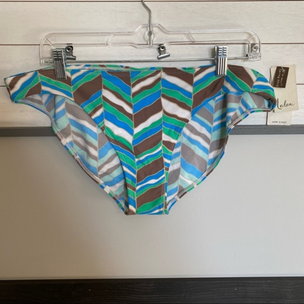 LEILANI bikini swim bottom mint brown size 14 NWT